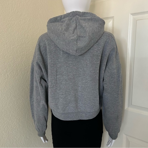 Thrasher Magazine Grey Cropped long sleeve Hoodie Size Small - Picture 4 of 6